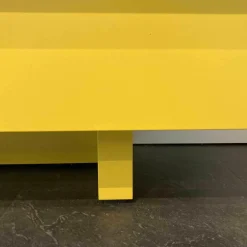 Schrankwand T030 Holz Gelb Grau Weiß Lackiert