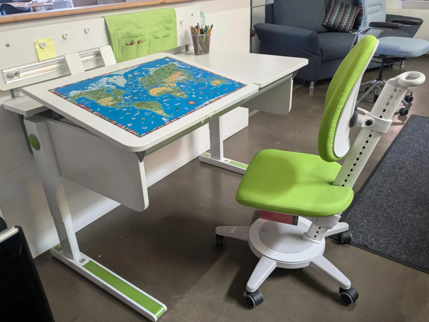 Schreibtisch Champion Left up Weiß Lackiert