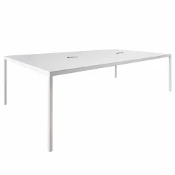 Schreibtisch Helsinki Office 35 Platte Fenix Weiss D40 Cat. P1 mit Kabelkanal