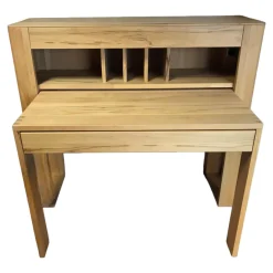 Schreibtisch Modell CASA-SONO Kernbuche Massiv Geölt Ausziehbar Mit Steckdose, USB-Anschüssen und Schubkasten