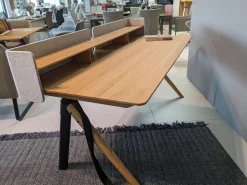 Schreibtisch Pisa Eiche Naturöl mit Ausstattungspaket 2 Höhenverstellbar Beleuchtung