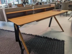 Schreibtisch Pisa Eiche Naturöl mit Ausstattungspaket 2 Höhenverstellbar Beleuchtung