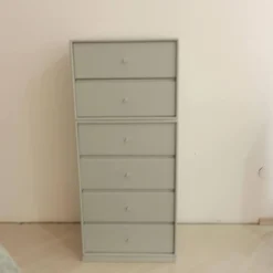 Schubkommode Archive Lack Nordic Grau