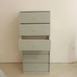 Schubkommode Archive Lack Nordic Grau