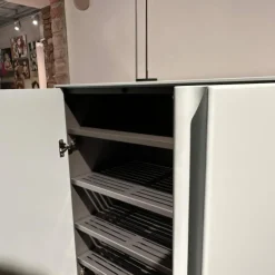 Schuhschrank Stripes Lack Akzentfarbe 30 Jade Korpus Melamin Anthrazit