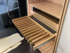 Schwebetürenschrank Soft Eiche Wild Weißöl Farbglas Matt Hellgrau Inklusive Innenleben Und Beleuchtung