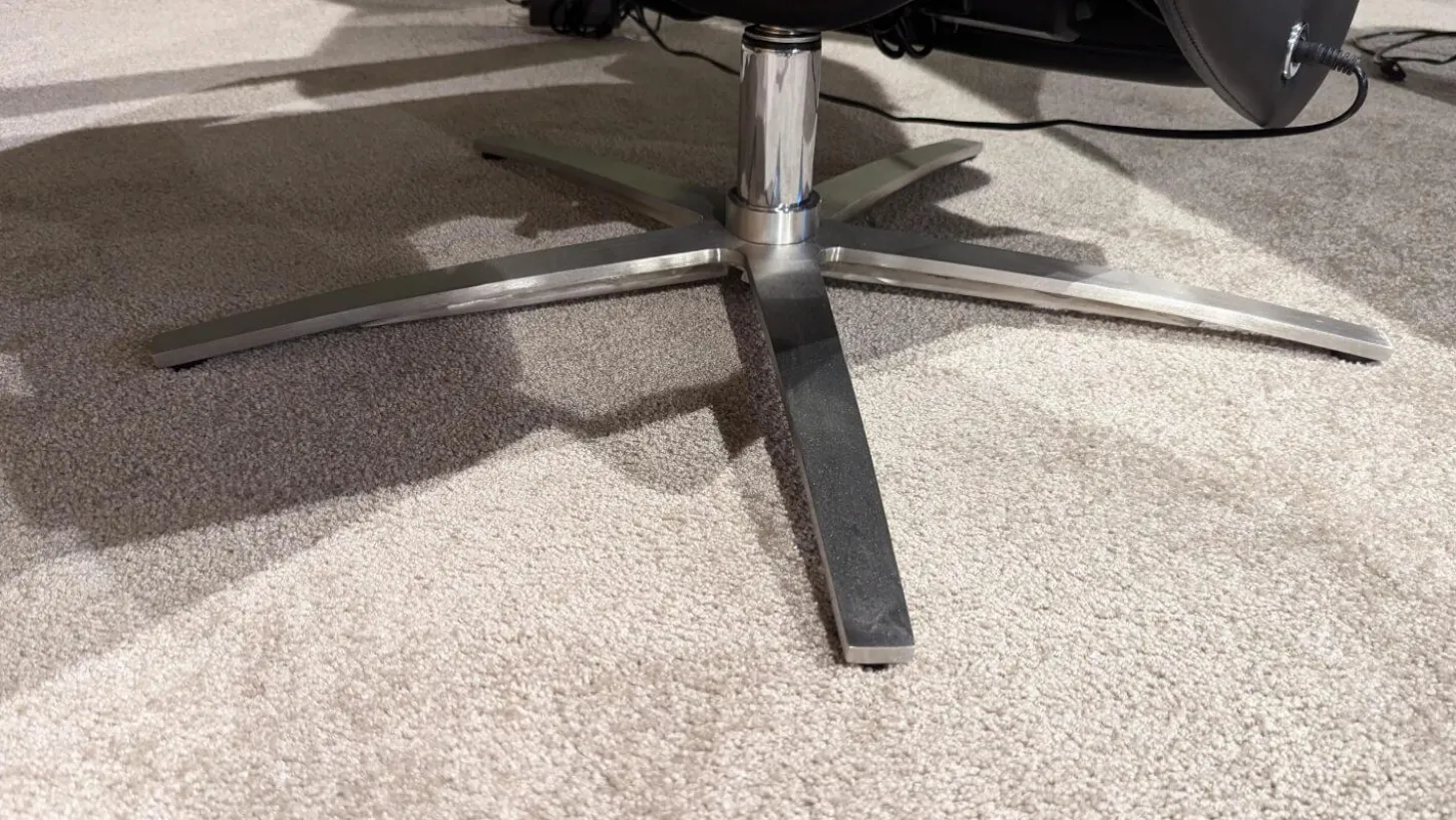 Sessel 410 18 Leder 42 Schwarz 136 Sternfuß Edelstahl Gebürstet Inklusive 2 Motorisch Mit Akku