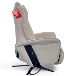 Sessel 7927 Easy Swing S Stoff Nuvano Natur Grau Sternfuß Metall Anthrazit Pulverbeschichtet 2 Motorig