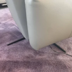 Sessel 572 Leder 38.101 Steingrau Mit Verstellfunktion