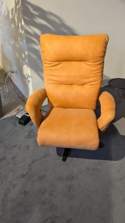 Sessel 7721 Leder Buffalo 33 Ocker Braun Sternfuß Anthrazit