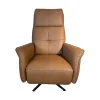 Sessel 9361 Leder Soft Nappa Bright Braun Sternfuß Metall Anthrazit Pulverbeschichtet Mit Gasdruckfeder