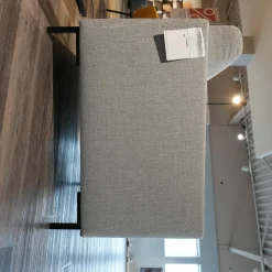 Sessel 141 Stoff Grau Metallfüße Strukturlack Schwarz