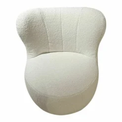Sessel 173 Teddystoff 6530 Cremeweiß Creme Weiß Inklusive Kunststoffgleiter