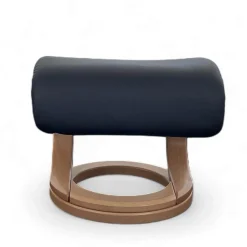 Sessel 7037 Zero Stress Echtleder Longlife Black Schwarz Gestell Buche Inklusive Hocker