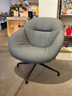 Sessel AAL 81 Soft Stoff Fjord 971 Petrol Grau Blau Gestell Aluminium Schwarz Pulverbeschichtet