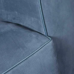 Sessel Amburgo Baby Leder Nabuck Blau