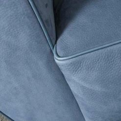 Sessel Amburgo Baby Leder Nabuck Blau