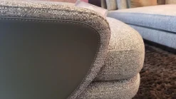 Sessel Angie ANG83S Stoff Fisher 04 Salvia Grau Rückseite Kernleder Bustier Salbeigrün Grau Grün