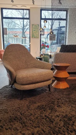 Sessel Angie ANG83S Stoff Fisher 04 Salvia Grau Rückseite Kernleder Bustier Salbeigrün Grau Grün