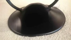 Sessel Anneau Leder U Oregon Brun Braun Gestell Schwarz mit Hocker