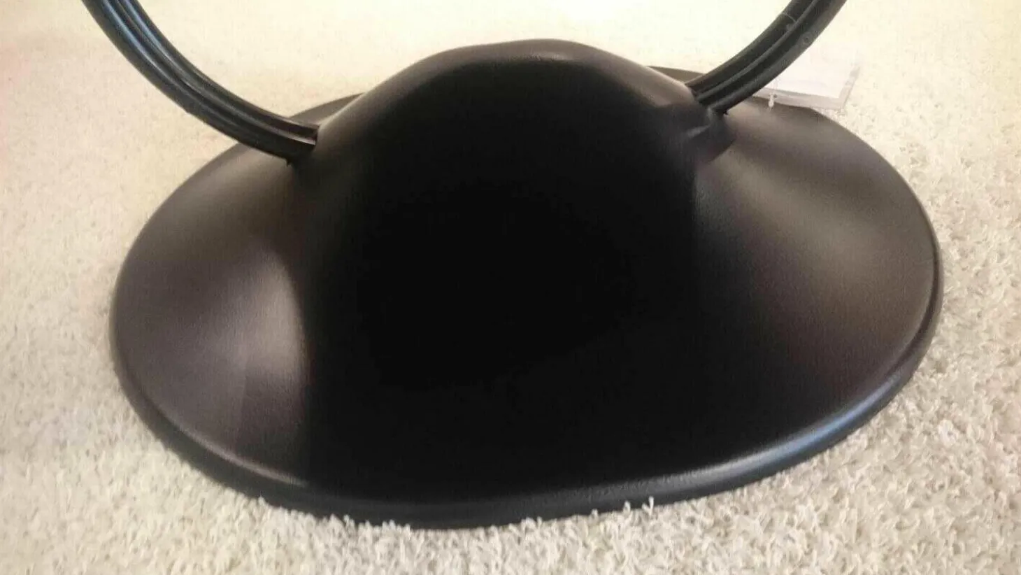 Sessel Anneau Leder U Oregon Brun Braun Gestell Schwarz mit Hocker