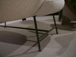 Sessel Anton Stoff Mondo 28120 20 Bianco Weiß Gestell Epoxy E 2100 Charcoal Matt Schwarz