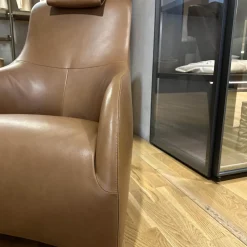 Sessel Apta Kalos 9750N Leder Kasla KS360 Hellbraun Inklusive Hocker und Kopfstütze