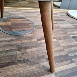 Sessel Armchair 375 Stoff Harald Silver Grau Gestell Eiche