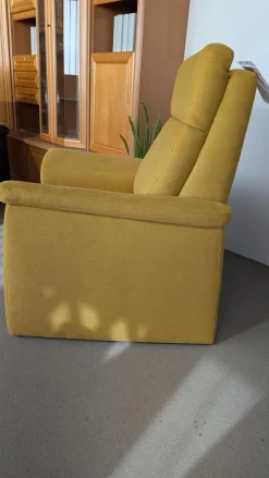 Sessel Arnheim Stoff 5697 119 Denise Sonne Gelb Füße Kunststoff Schwarz