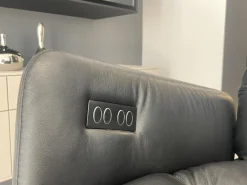 Sessel Arva E Lounge Leder Sauvage Schwarz 5 Sternfuß Metall M01 Moodblack Schwarz Pulverbeschichtet Mit Verstellungen