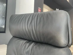 Sessel Arva E Lounge Leder Sauvage Schwarz 5 Sternfuß Metall M01 Moodblack Schwarz Pulverbeschichtet Mit Verstellungen