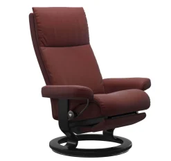Sessel Aura M mit Akku Classic Black LegComfort Leder Paloma Cherry