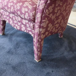 Sessel Bahama 617 Stoff Blauviolett Beige Füße Mit Stoff Bezogen