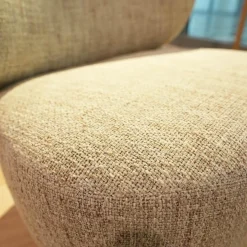 Sessel Bao Klein Stoff Sorel Smoke Quarz Beige Rücken Elen Taupe Beige Drehteller Schwarz