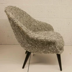 Sessel Bat Lounge Chair Low Back Stoff 07 Woodstock Wood Black Stained