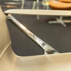 Sessel Beverly 14 Kernleder Tortora 1121280 Rahmen Aluminium