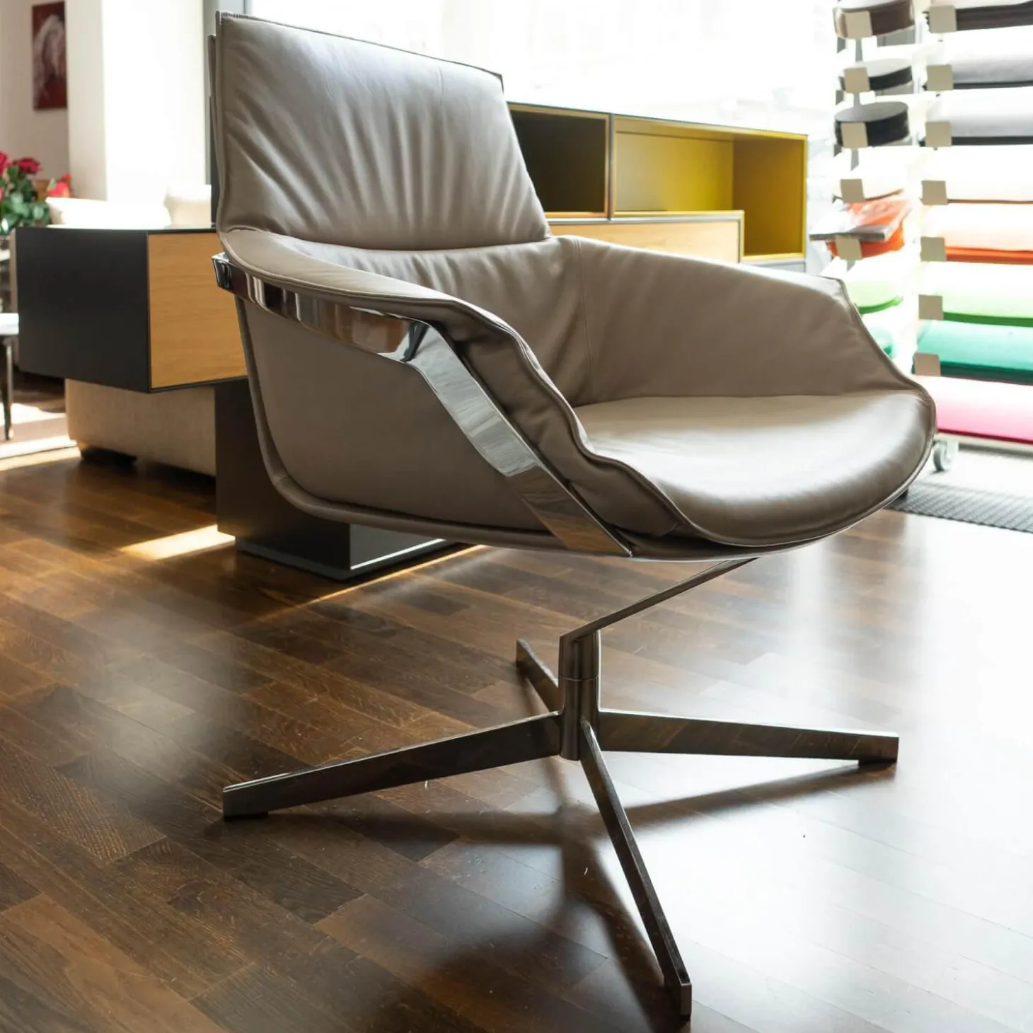 Sessel Bond Leder III Space Achat Beige Grau