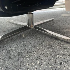 Sessel Boss Bezug Leder Star Graphit Gestell Viersternfuß Verchromt