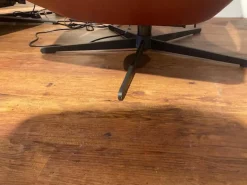 Sessel Boss Leder L30 WL Rouge Rot Gestell Metall Schwarz