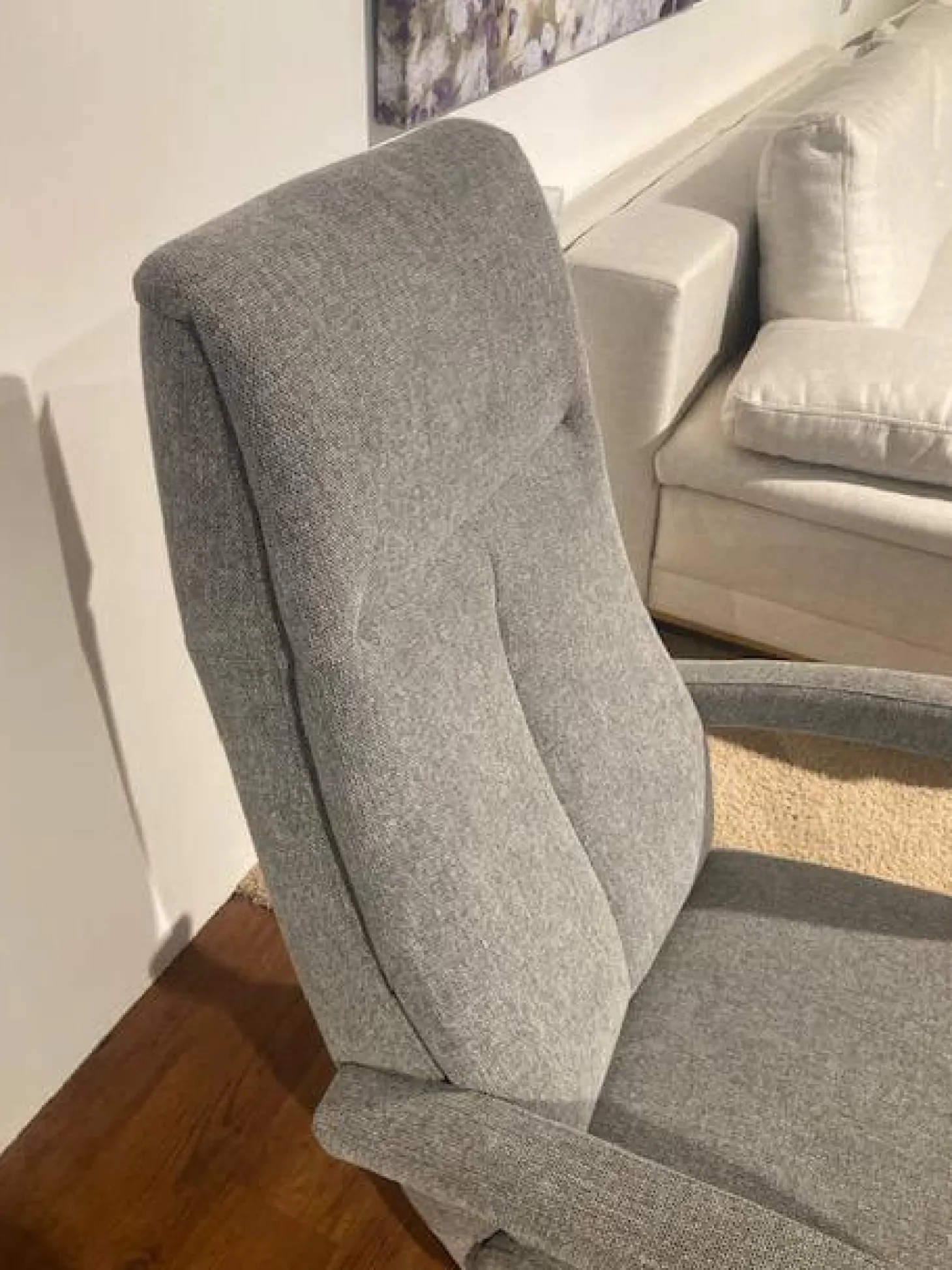 Sessel Boss Stoff 2 Cats 167 Zinc Grau Gestell Metall Schwarz Inklusive Hocker