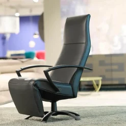 Sessel Brainbuilder Mono Move Black Edition Leder Celia Nero Schwarz 5 Stern Fuß Ellipse Schwarz Lackiert