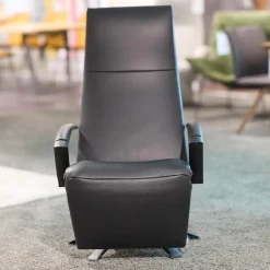 Sessel Brainbuilder Mono Move Black Edition Leder Celia Nero Schwarz 5 Stern Fuß Ellipse Schwarz Lackiert