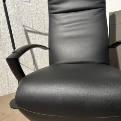 Sessel Brainbuilder Multi Move Medi Black Edition Leder Celia Nero Schwarz 5 Stern Fuß Ellipse Schwarz Lackiert