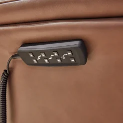 Sessel Brookline 7170 Leder Longlife Zigarre Braun Fußteller Edelstahloptik Mit 2 Motorig Verstellungen