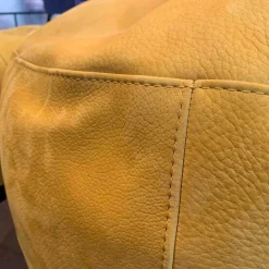Sessel Bubba Leder Nabuk 80 Giallo Gelb mit Hocker