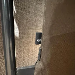 Sessel Can Stoff Canvas Army Braun Gestell Stahl Pulverbeschichtet Grau