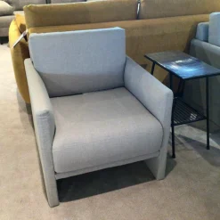 Sessel Cara 2020/009 Stoff Steingrau Grau Sitzkomfort Classic Mit Kunststoffgleitern