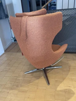 Sessel Caruzzo 662 100 Stoff Monza 27 Rost Braun Rot Gestell Pure Aluminium Poliert Inklusive Hocker