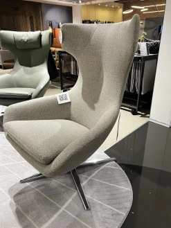 Sessel Caruzzo Stoff 24922 Varese 22 Angora Beige Gestell Aluminium Poliert