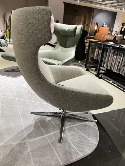 Sessel Caruzzo Stoff 24922 Varese 22 Angora Beige Gestell Aluminium Poliert